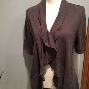 Decree 2xl Gray Lace Cardigan